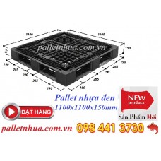 Pallet nhựa đen 1100x1100x150 mm