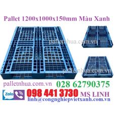 Pallet 1200x1000x150mm  màu xanh VX121015X