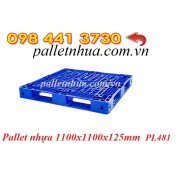 Pallet nhựa 1100x1100x125mm xanh