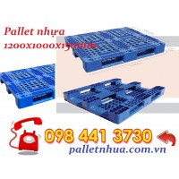 Pallet nhựa 1200x1000x150mm xanh 466