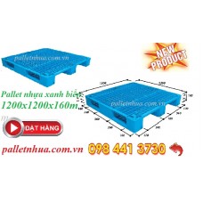 Pallet nhựa 1200x1200x160mm xanh biển