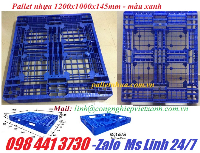 Pallet nhựa 1200x1000x145mm (PL08LK)