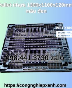 Pallet-nhua-Pallet nhựa 1300x1100x120mm-mau-den