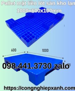 Pallet-mat-lien-lot-kho-lanh-1000x600x100mm-xanh