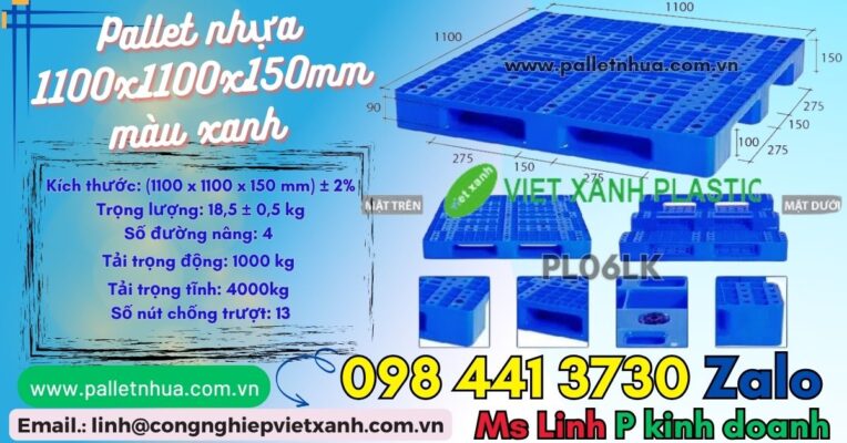 Pallet-nhua-1100x1100x150mm-mau-xanh-PL06LK