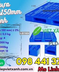 Pallet-nhua-1100x1100x150mm-mau-xanh-PL06LK