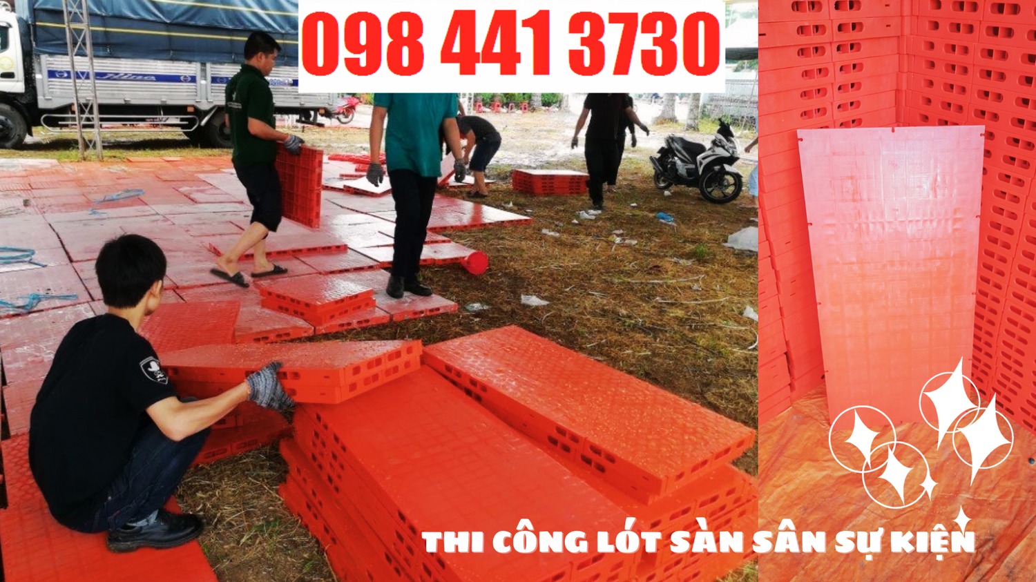 Tấm nhựa kê hàng màu cam