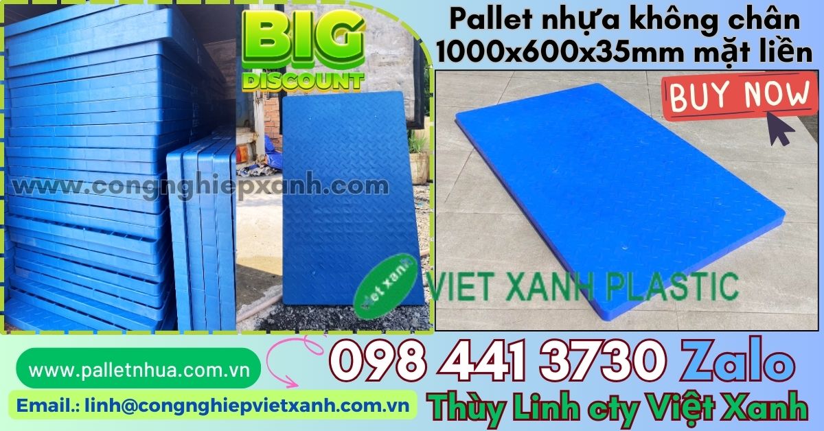 Pallet nhựa 1000x600x100mm
