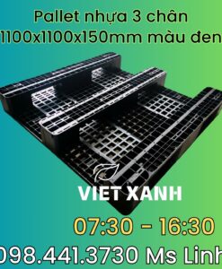 Pallet-nhua-3-chan-1100x1100x150mm-mau-den-1