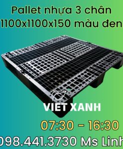 Pallet-nhua-3-chan-1100x1100x150mm-mau-den
