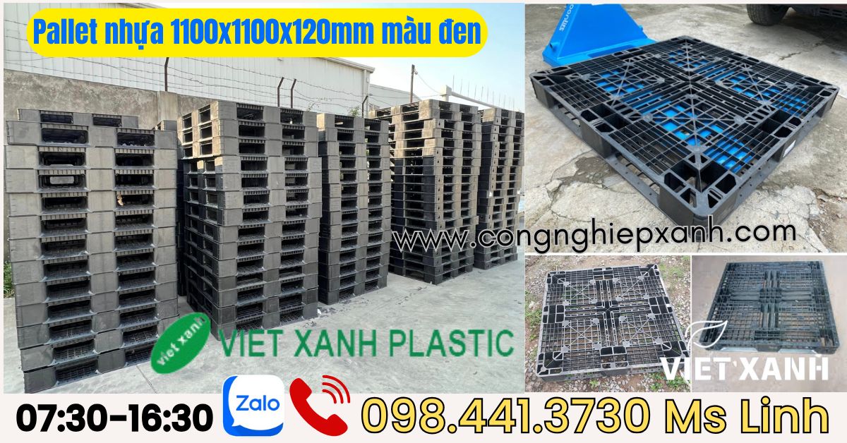 Pallet nhua mau den 13001100 Lua chon toi uu cho hang hoa cong kenh