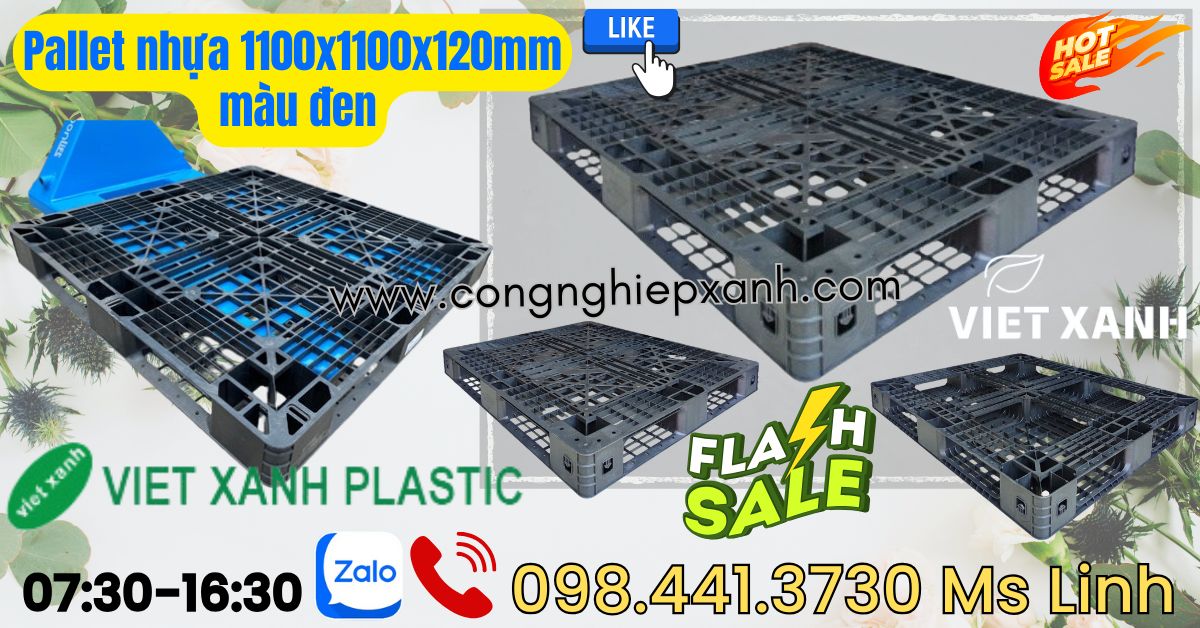 Pallet nhua mau den 13001100 Lua chon toi uu cho hang hoa cong kenh